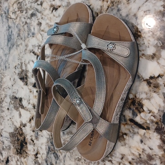 NEW Romika Fidschi 54 Comfort Sandal Pewter New Size 7 - Picture 2 of 16